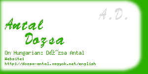antal dozsa business card